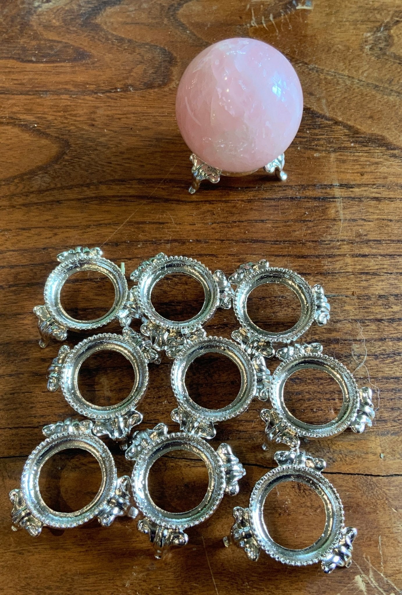 Crystal Sphere Stand | .5 inch tall - Spiral Circle