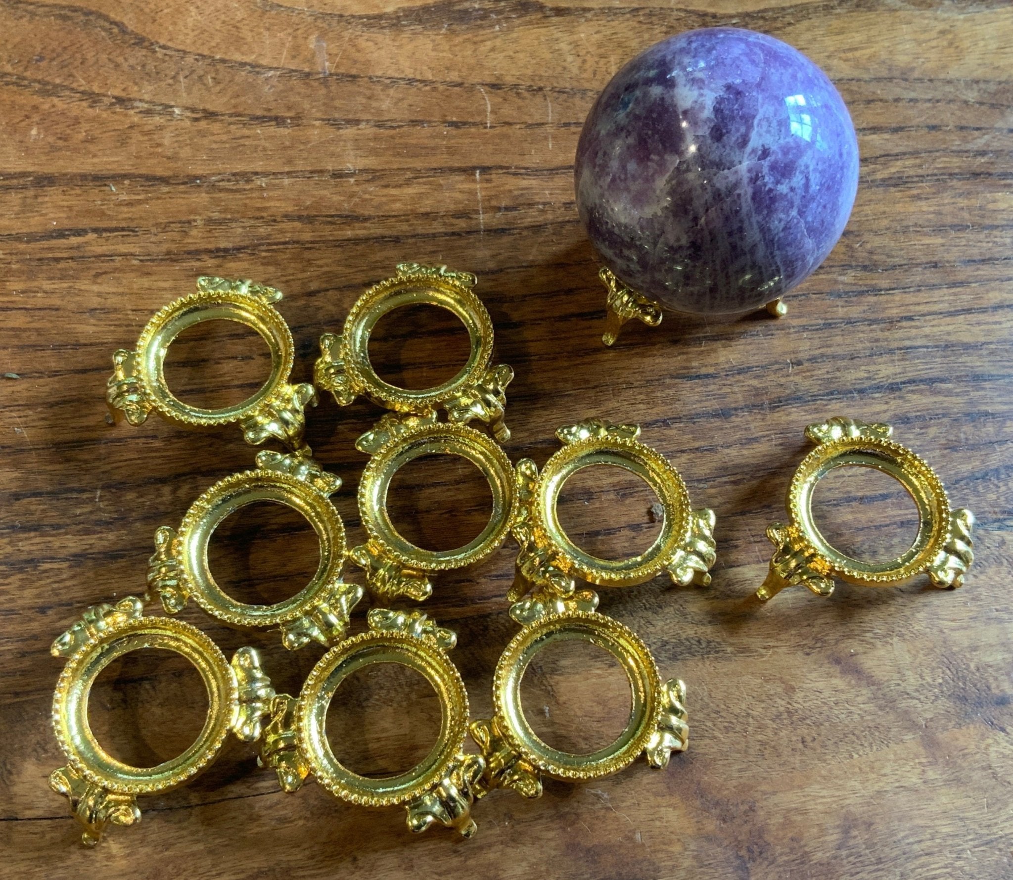 Crystal Sphere Stand | .5 inch tall - Spiral Circle