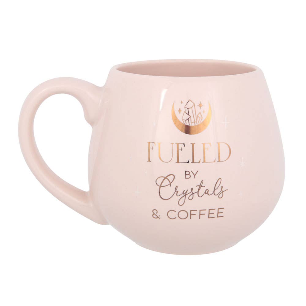 Crystals and Coffee Rounded Mug - Spiral Circle