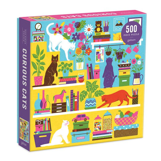 Curious Cats 500 Piece Puzzle - Spiral Circle