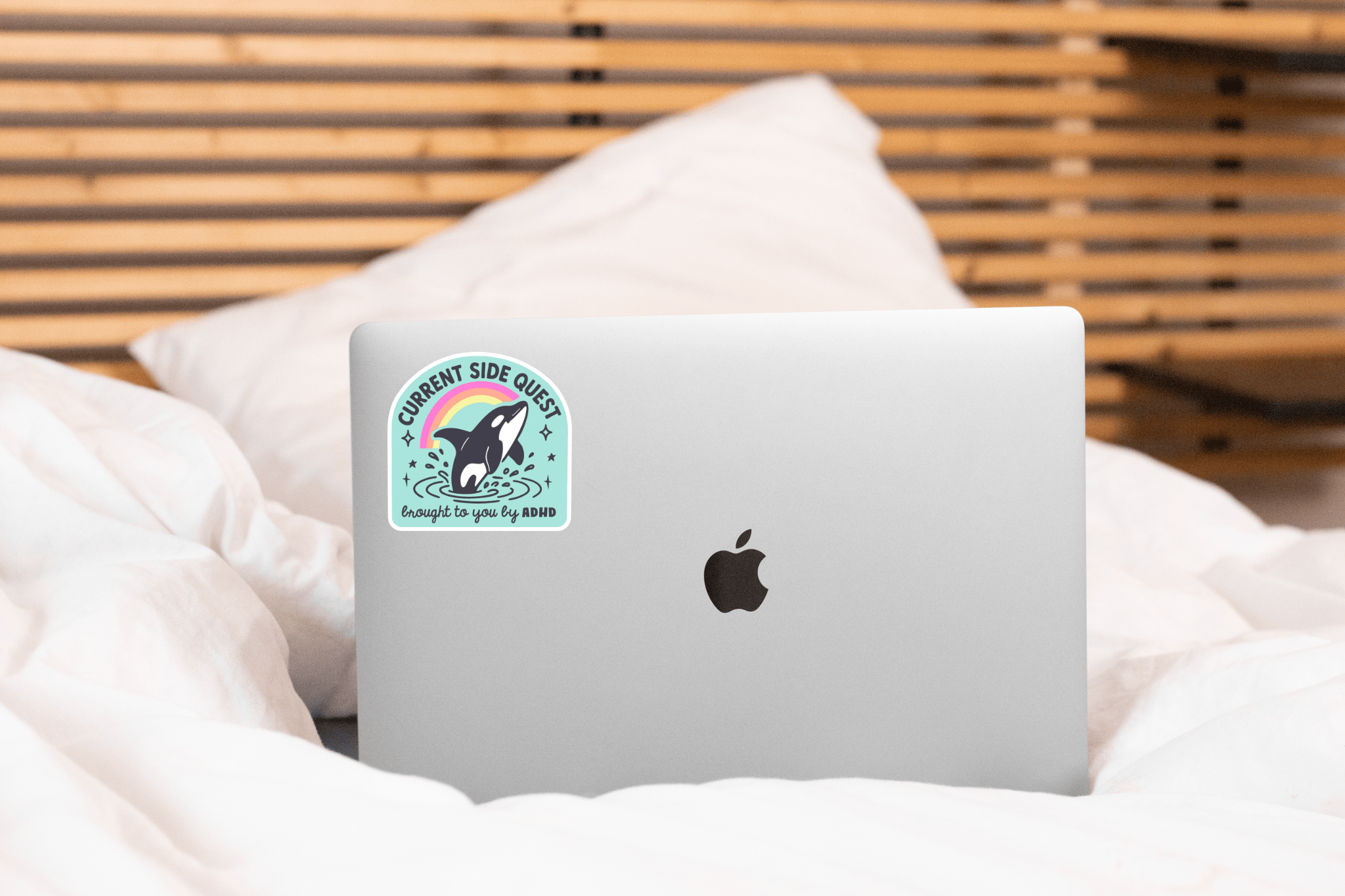 Current Side Quest Brought to You By ADHD Sticker - Spiral Circle