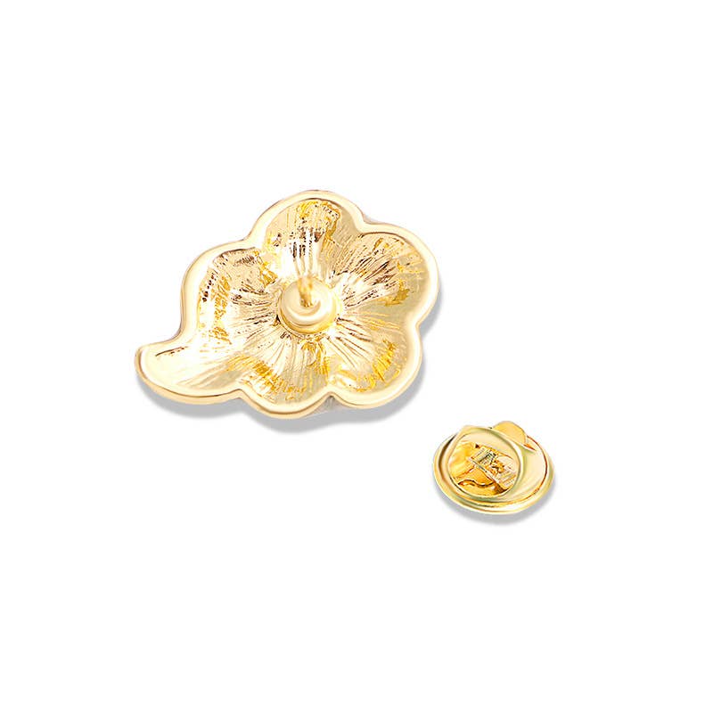 Cute smiling cloud brooch - Spiral Circle