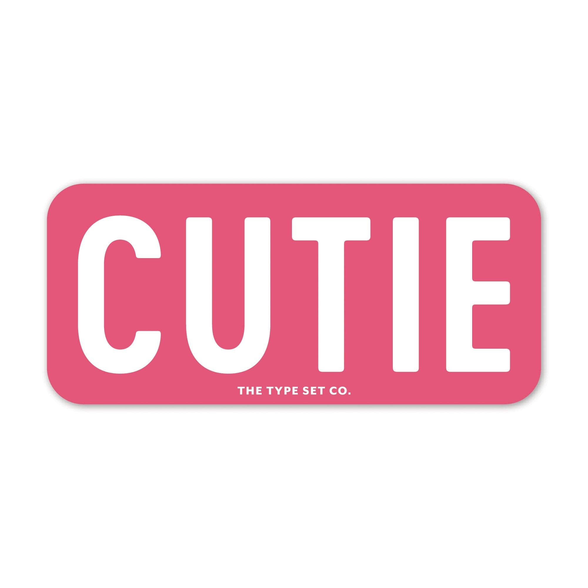 "Cutie" Vinyl Sticker - Spiral Circle