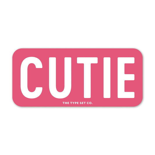 "Cutie" Vinyl Sticker - Spiral Circle