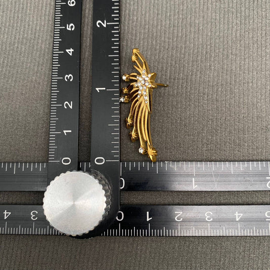 CZ inlaid Stars 18K Gold Plated S.Steel Earrings - FGS/MS - Spiral Circle