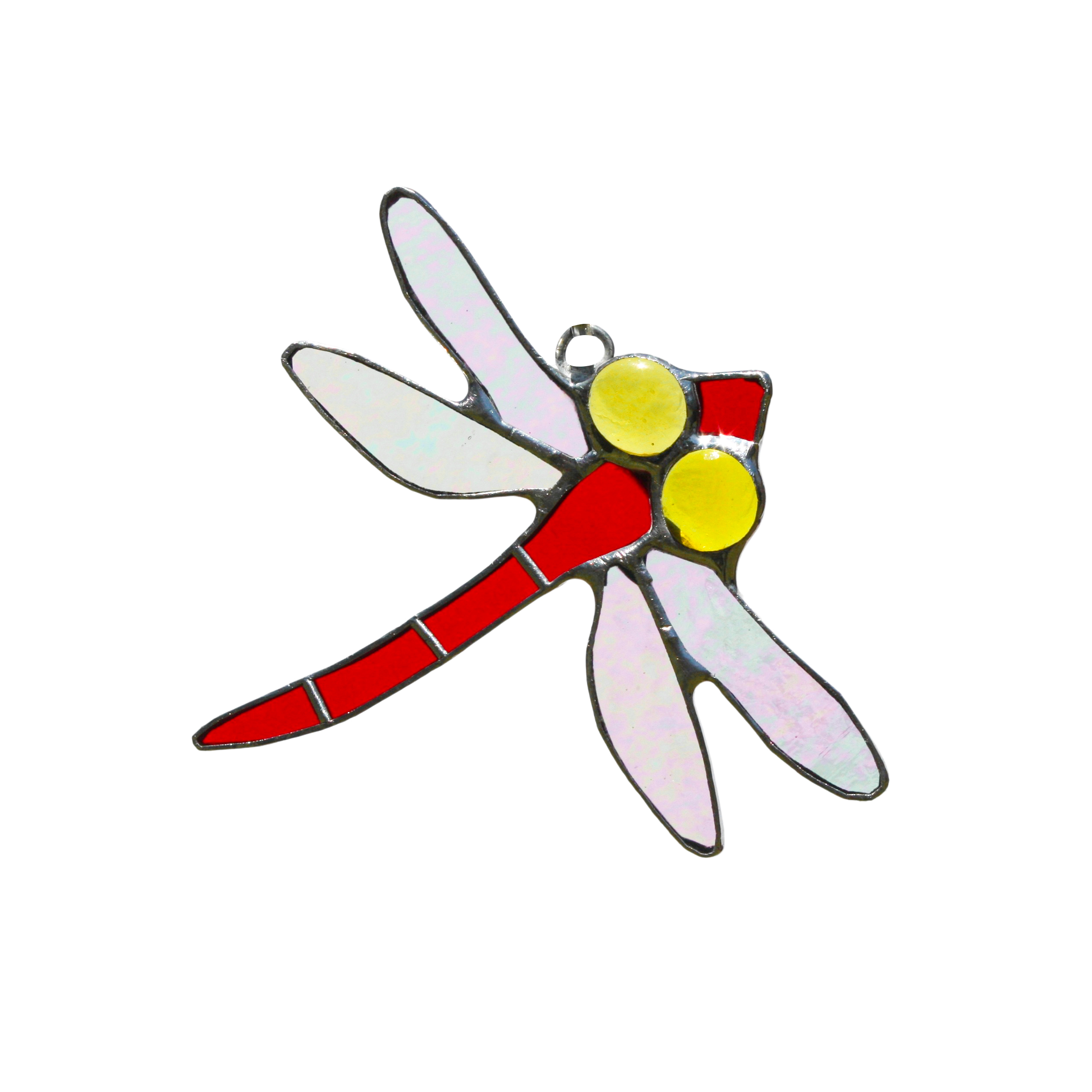 Small Dragonfly Stained Glass | 4" x 4"