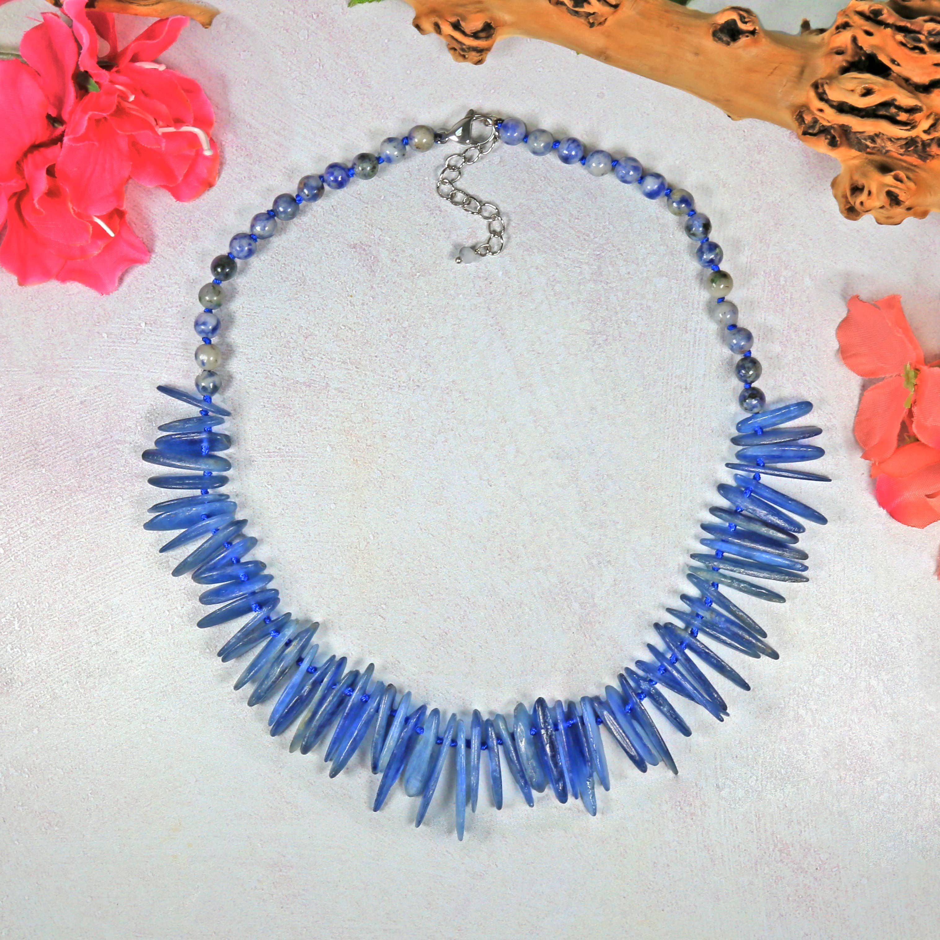 Free-Form Kyanite Statement Necklace