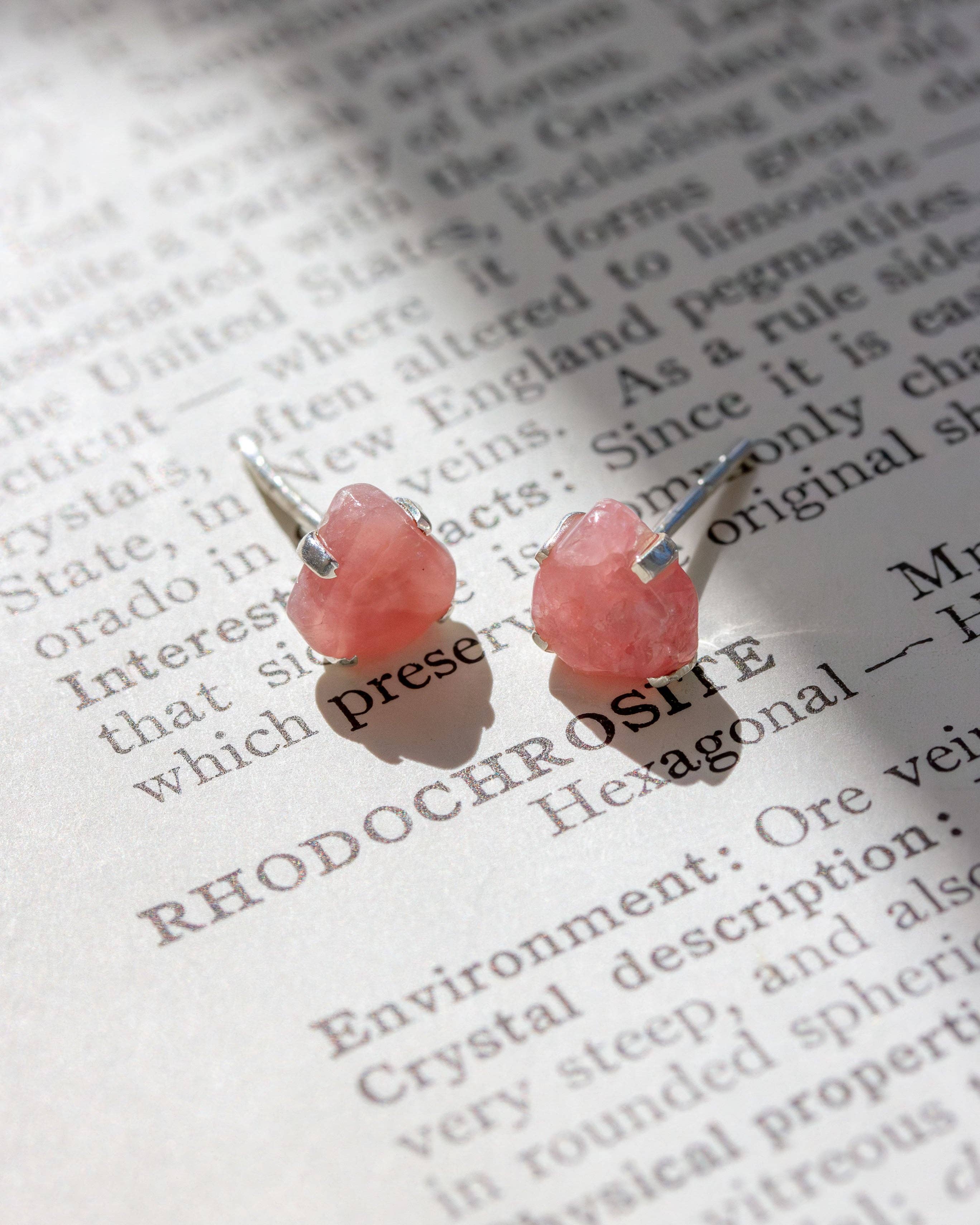 Rhodochrosite Beauty Stud Earrings | Sterling Silver