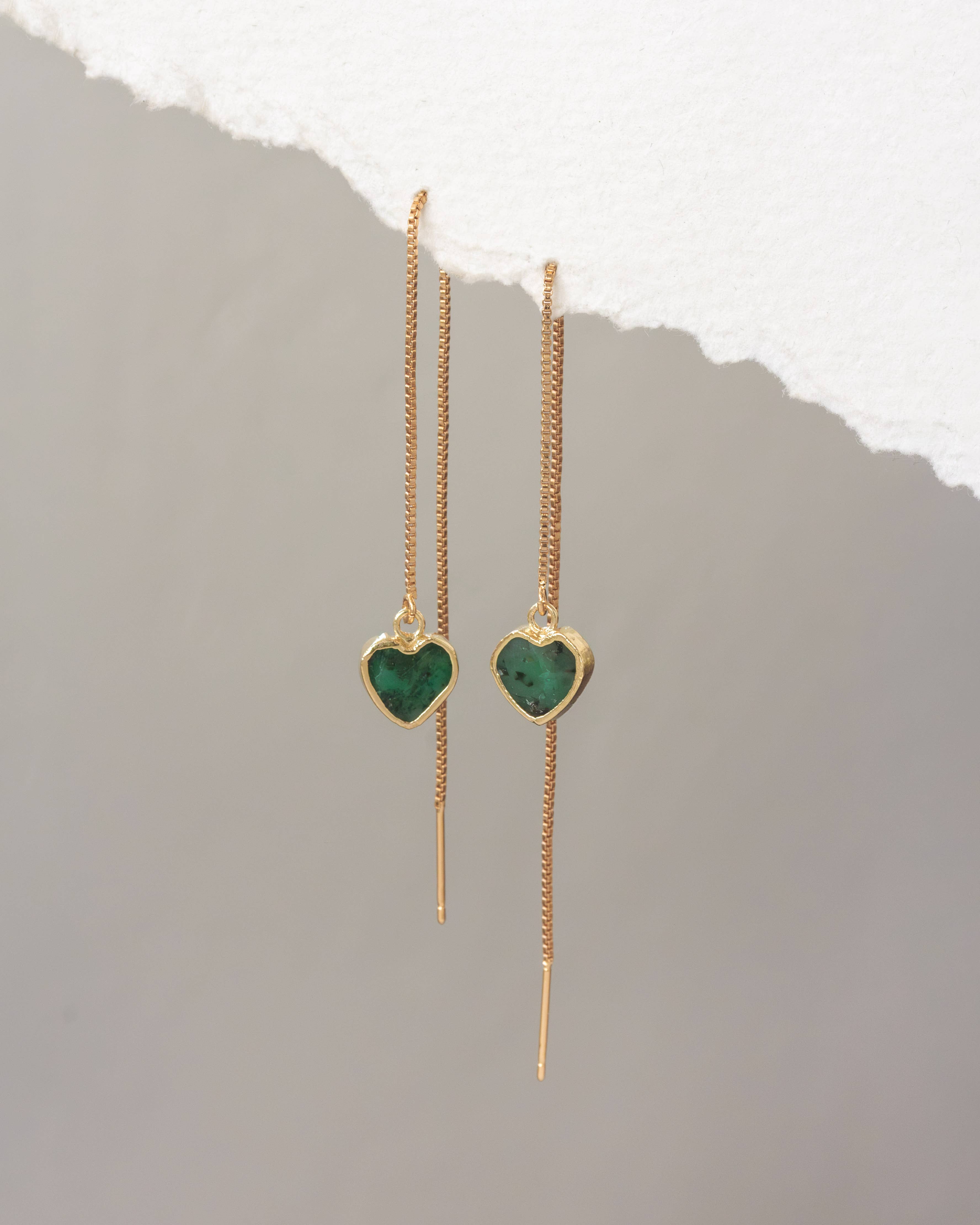 Royal Threader Earrings | Emerald