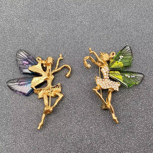 Dancing Elf Brooch - Spiral Circle