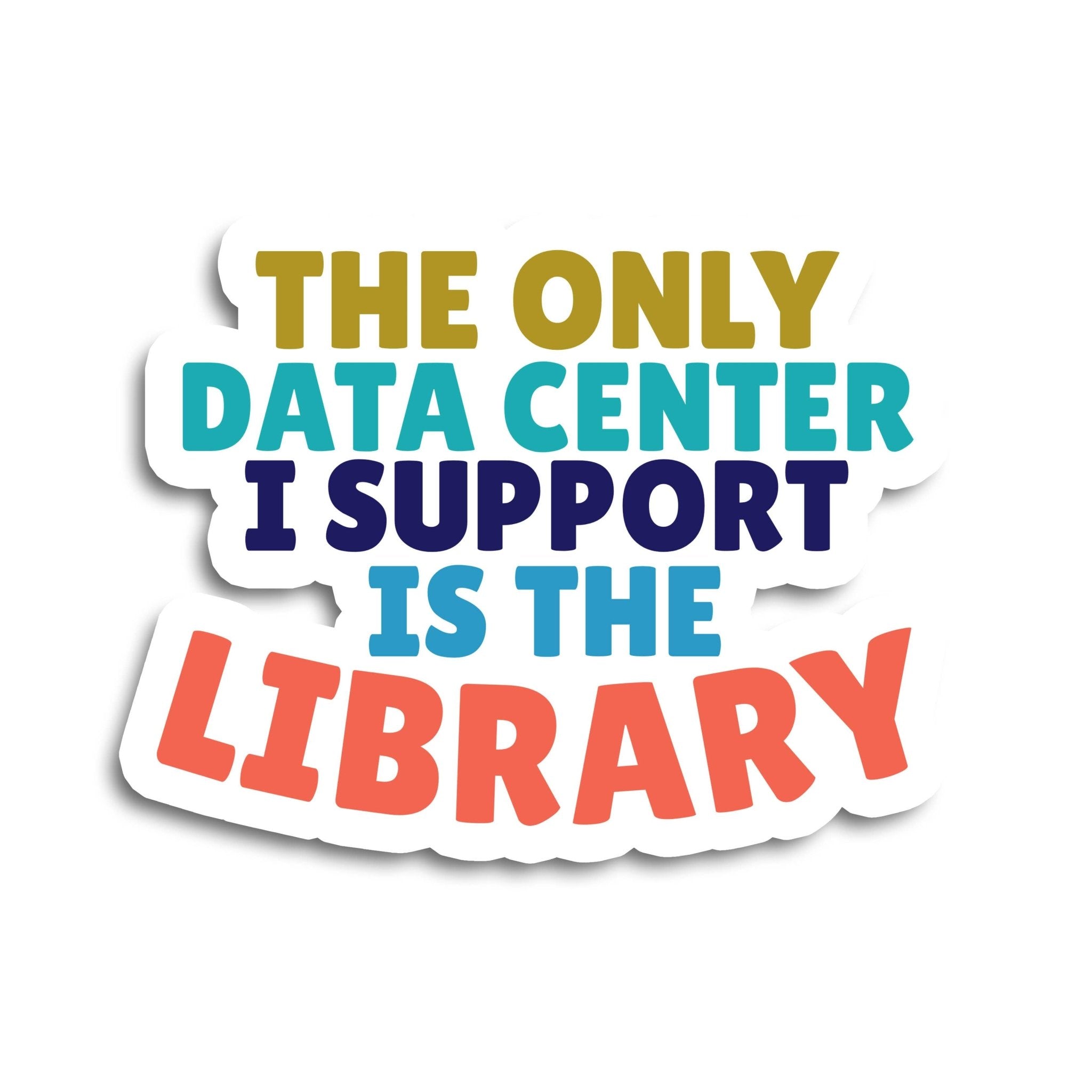 Data Center Library Vinyl Sticker - Spiral Circle
