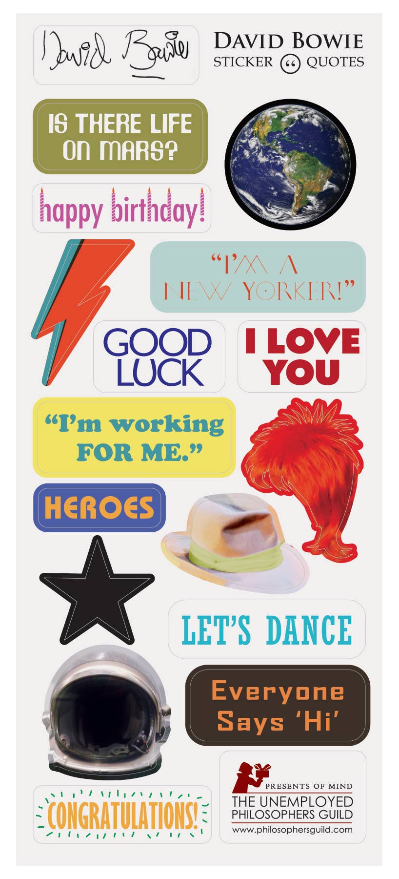 David Bowie Card - Spiral Circle