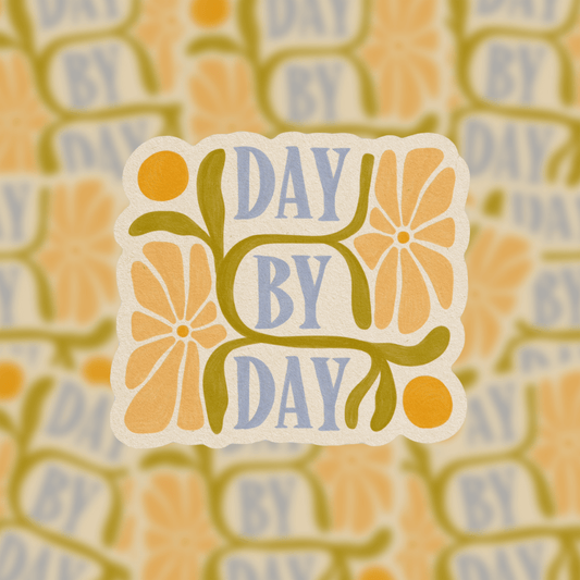 Day By Day - Vinyl Sticker - Spiral Circle