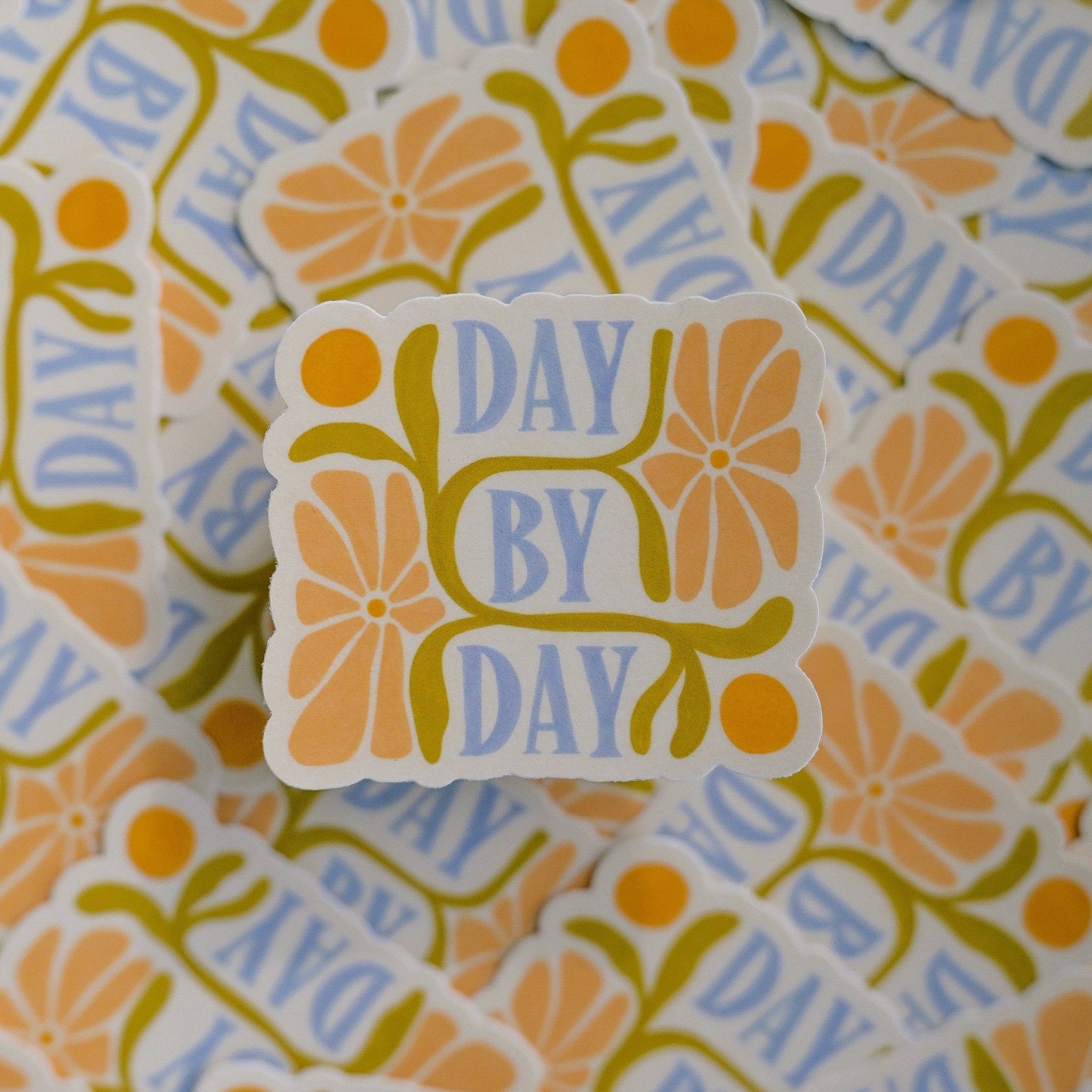 Day By Day - Vinyl Sticker - Spiral Circle