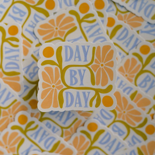 Day By Day - Vinyl Sticker - Spiral Circle