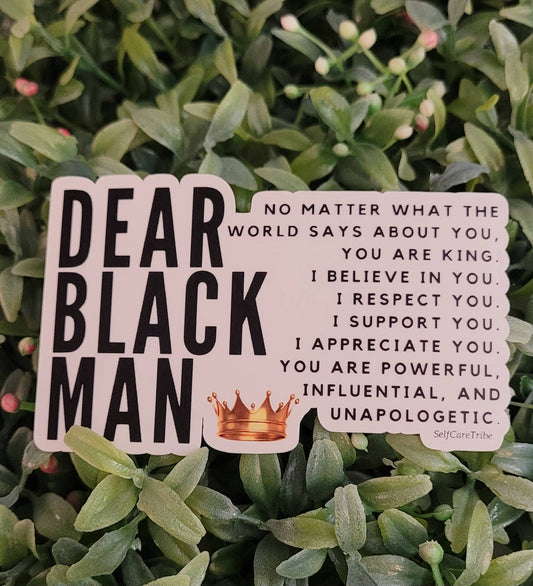 Dear Black Man Sticker - Spiral Circle