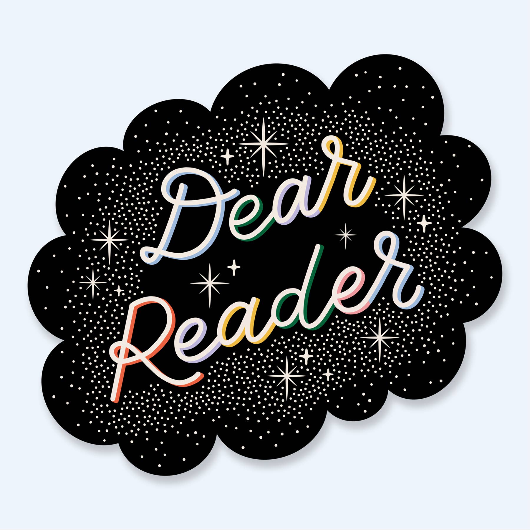 Dear Reader Sticker - Spiral Circle