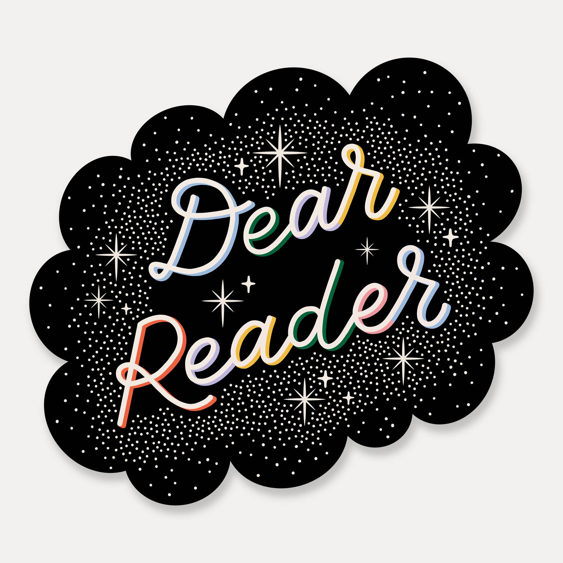 Dear Reader Sticker - Spiral Circle