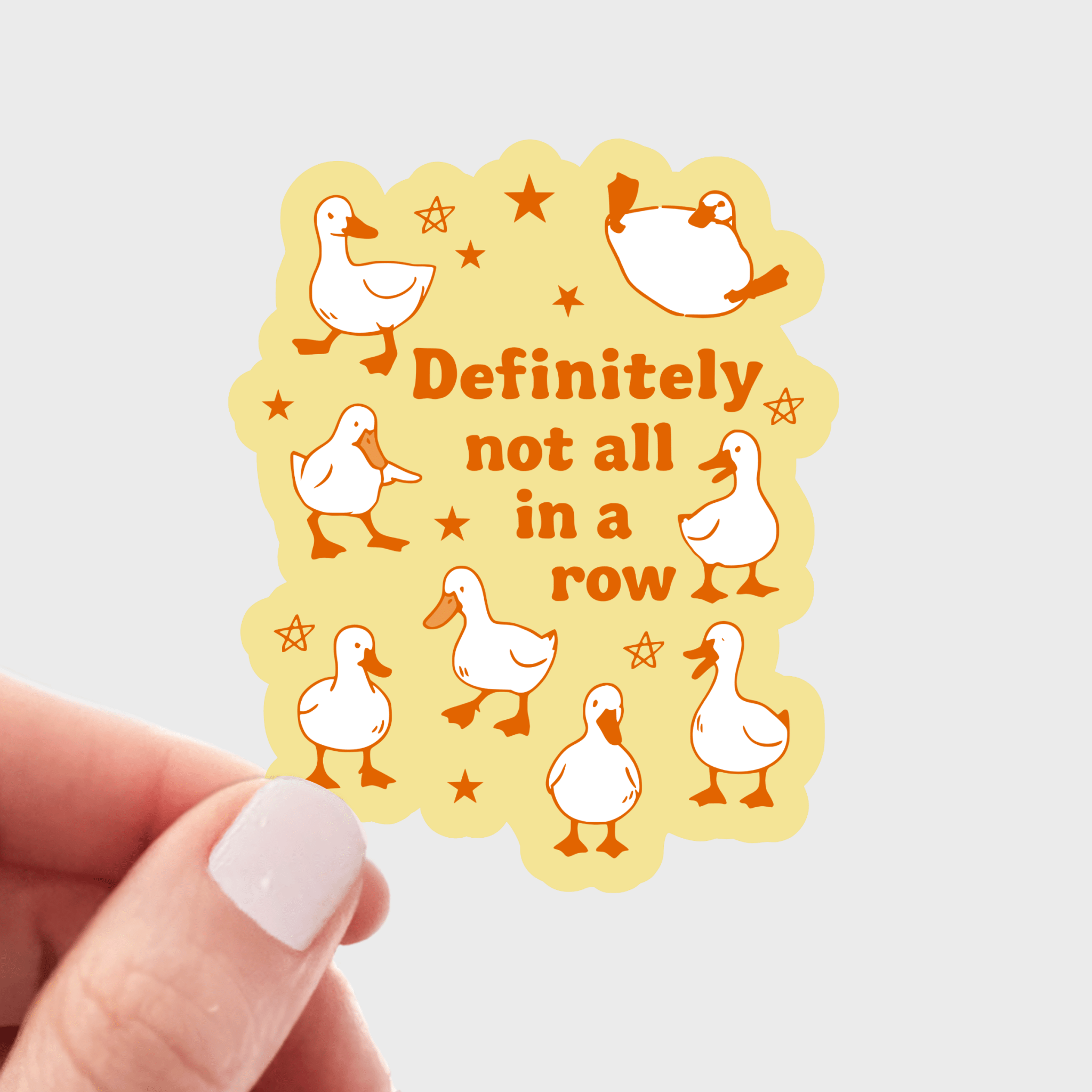 Definitely Not All in a Row Sticker - Spiral Circle