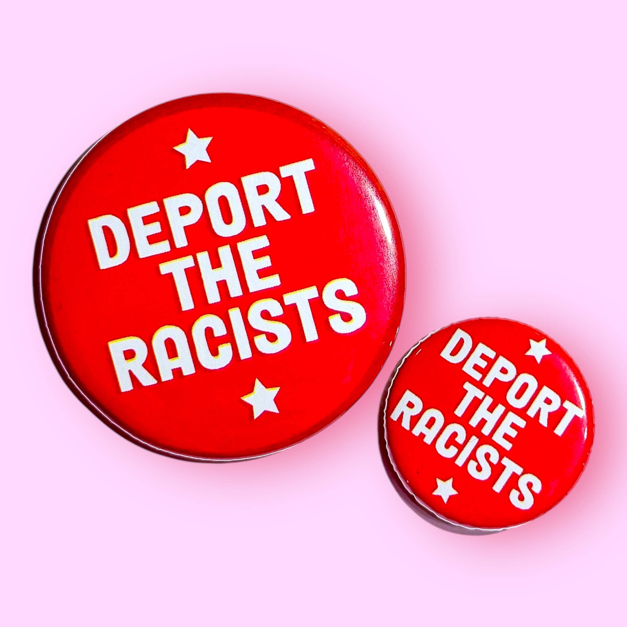 DEPORT THE RACISTS (Button) - Spiral Circle