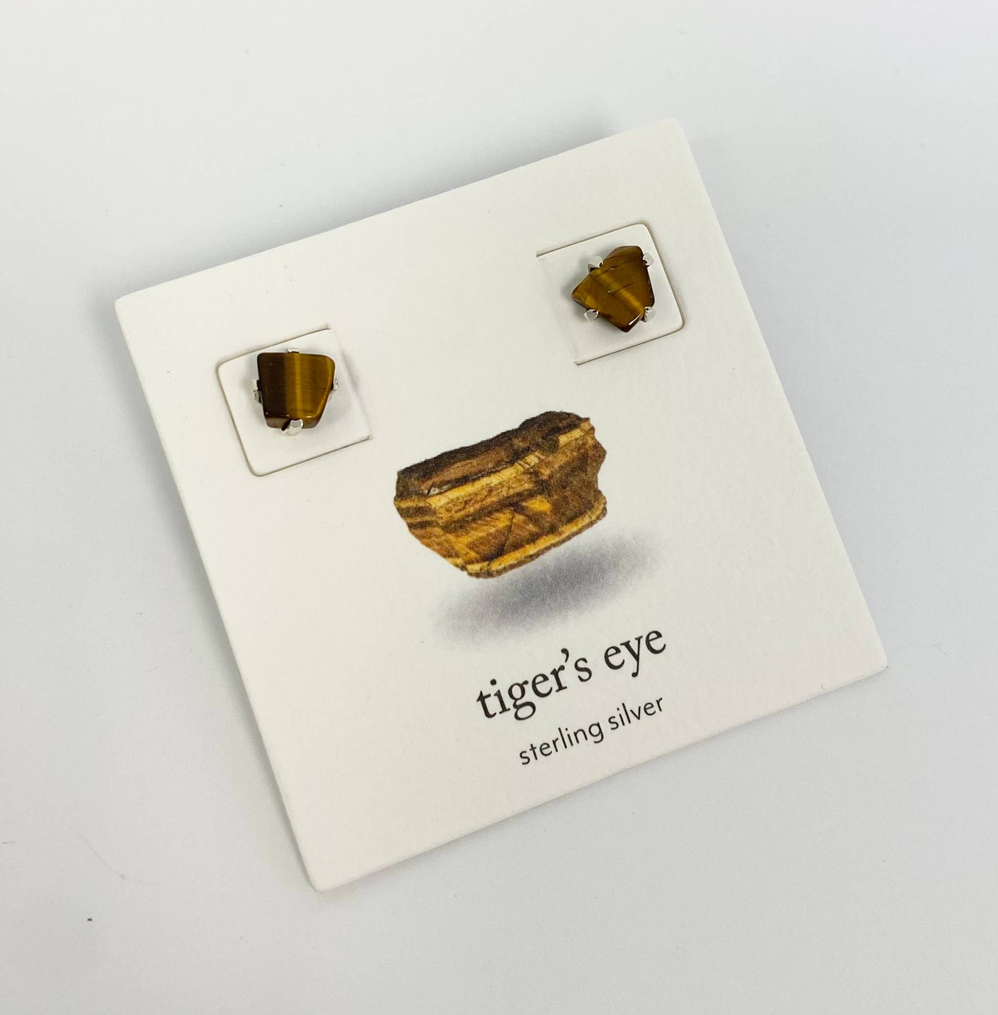 Tiger's Eye Beauty Post Earrings | Sterling Silver
