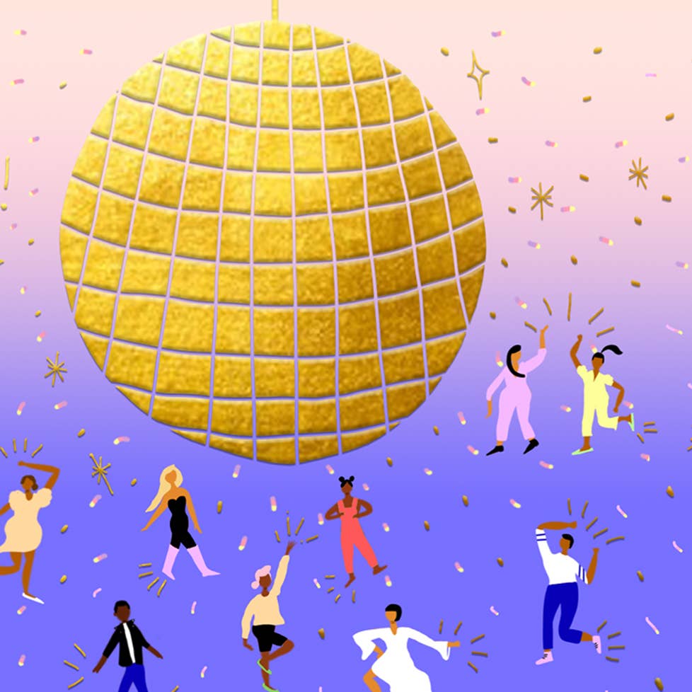 DISCO 2000 - Notecard Single - Spiral Circle