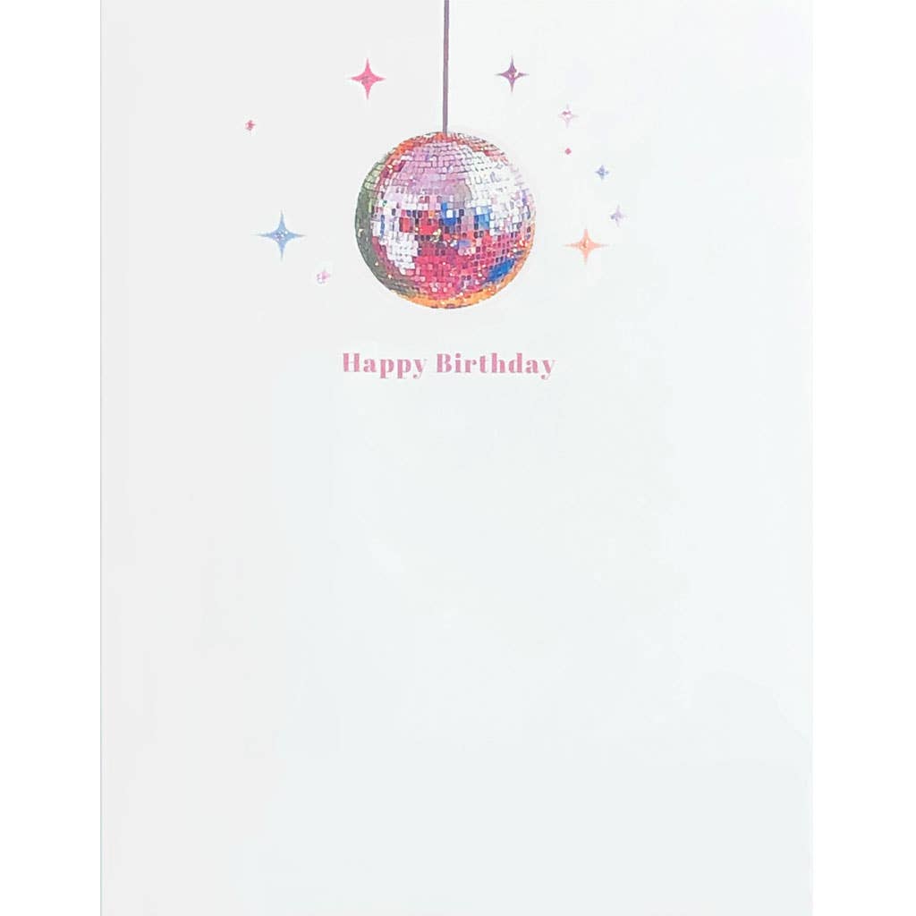 Disco Ball Birthday Card - Spiral Circle