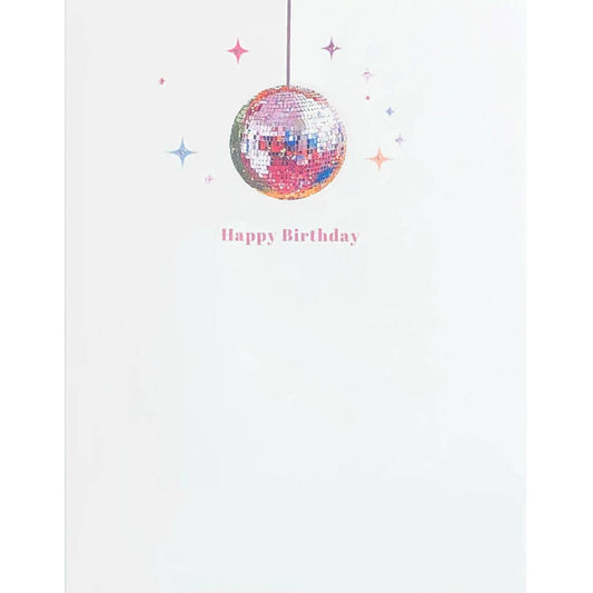 Disco Ball Birthday Card - Spiral Circle