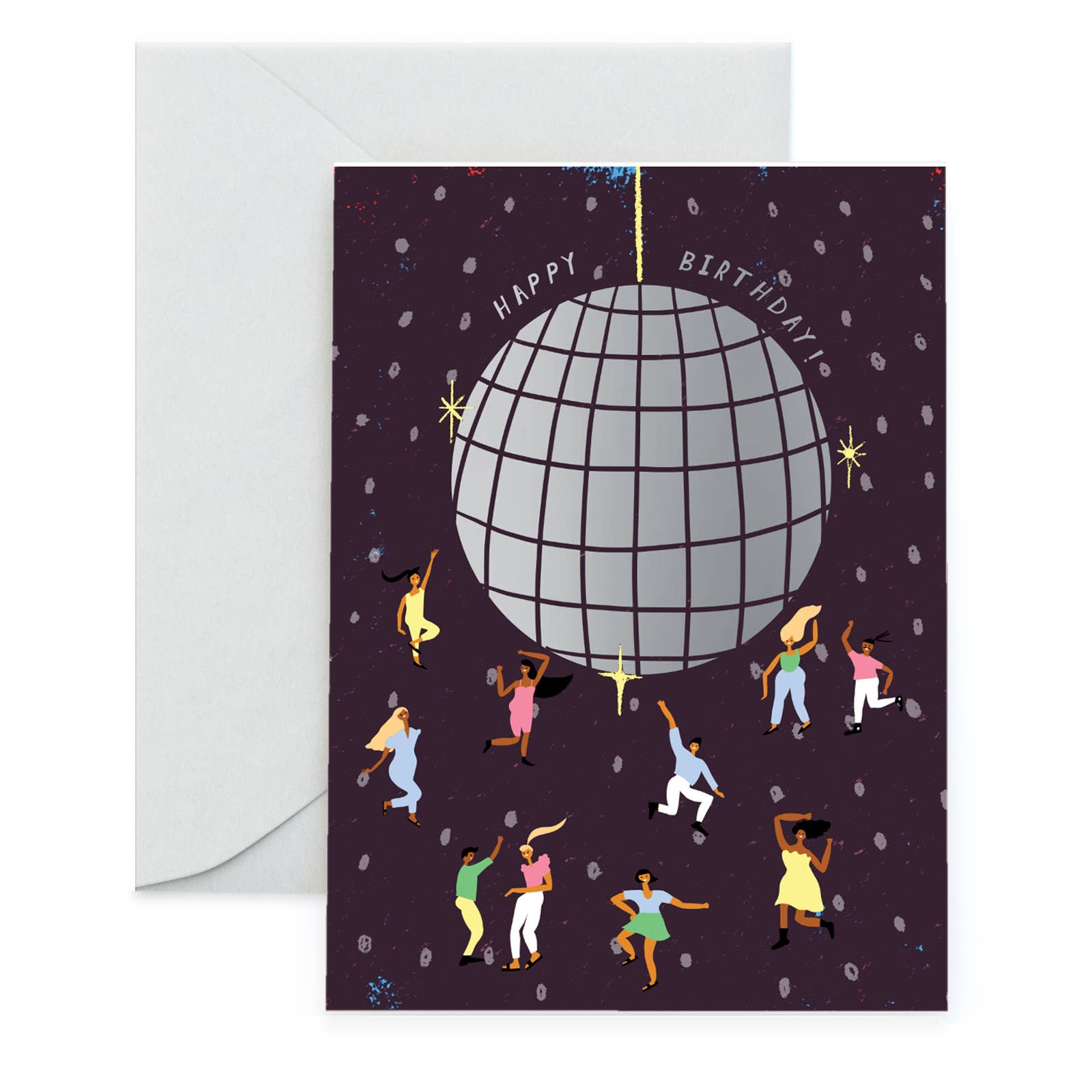 DISCO BALL - Birthday Card - Spiral Circle