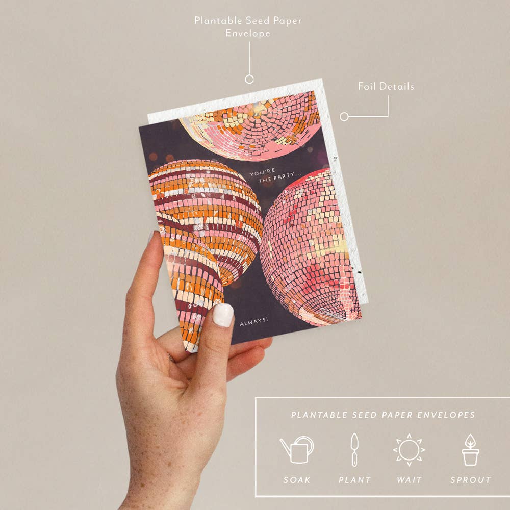 Disco - Birthday Card - Spiral Circle