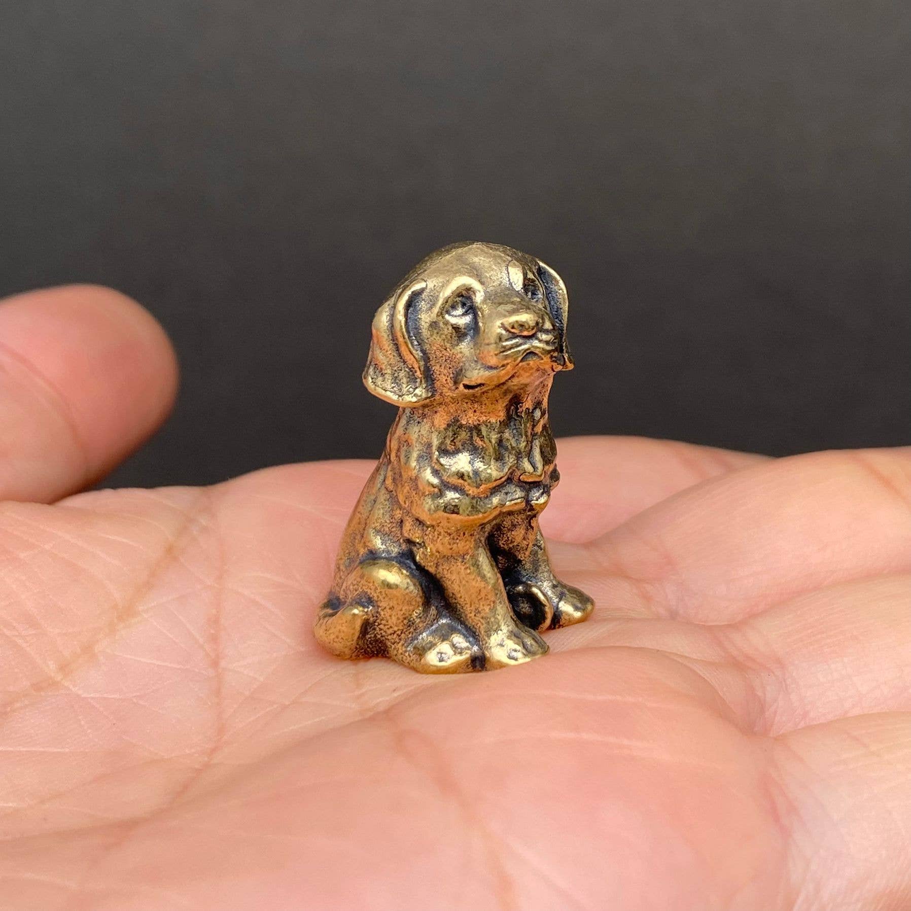 Dog | Brass Figurine - Spiral Circle