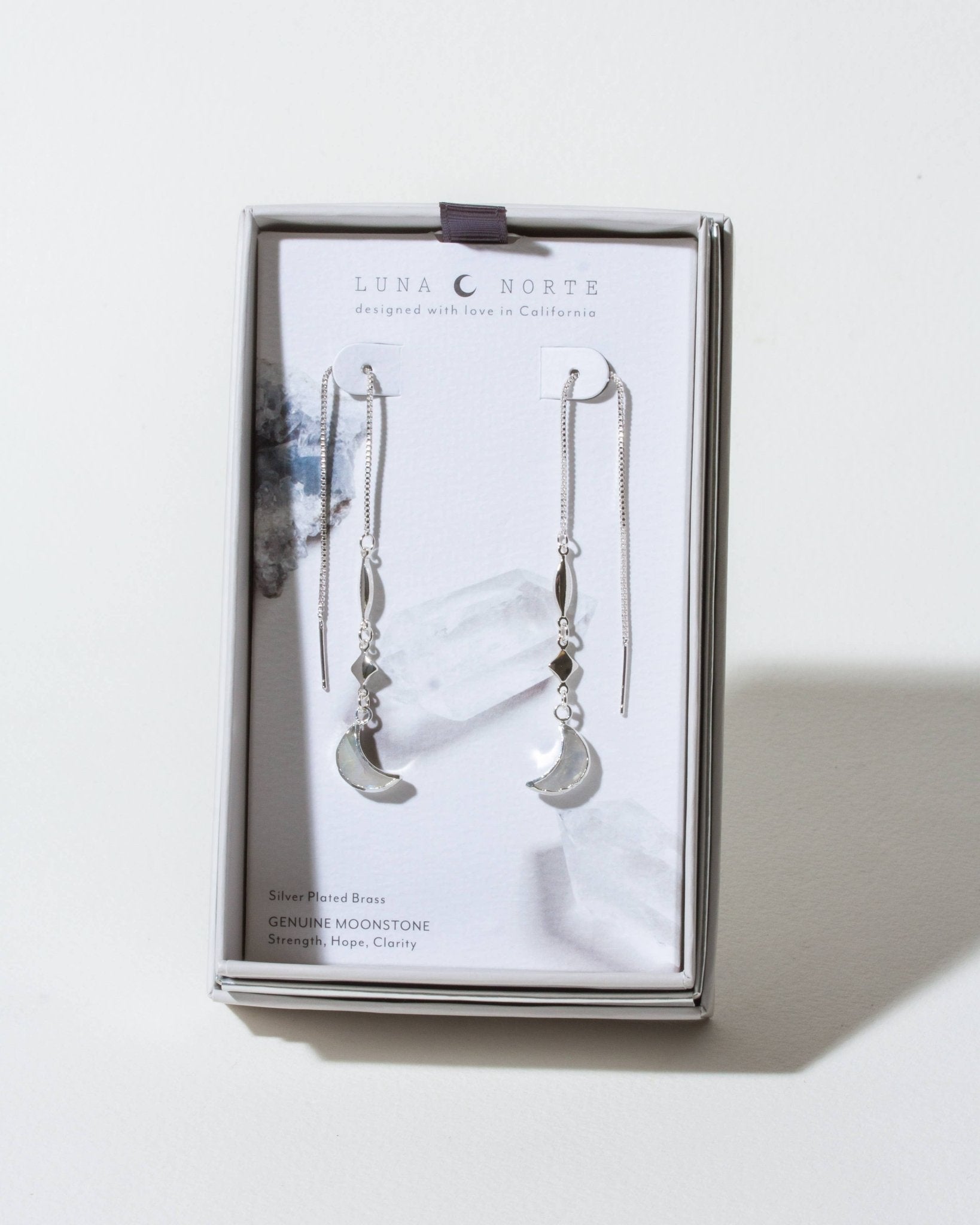Dolce Luna Threader Earring | Silver - Spiral Circle