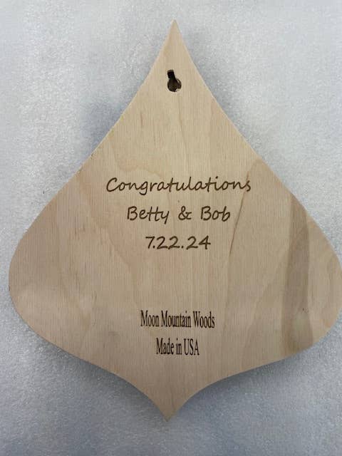 Door Harp - Cherry Border & Walnut Inlay - Spiral Circle