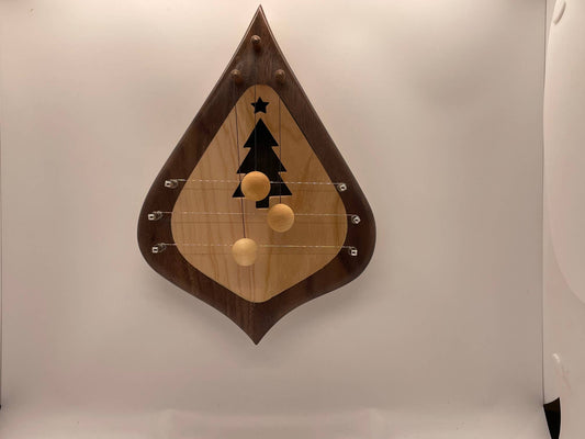Door Harp Walnut border with Maple inlay - Spiral Circle