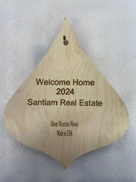 Door Harp Walnut border with Maple inlay - Spiral Circle