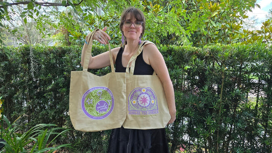 Double Sided Tote Bag - Spiral Circle