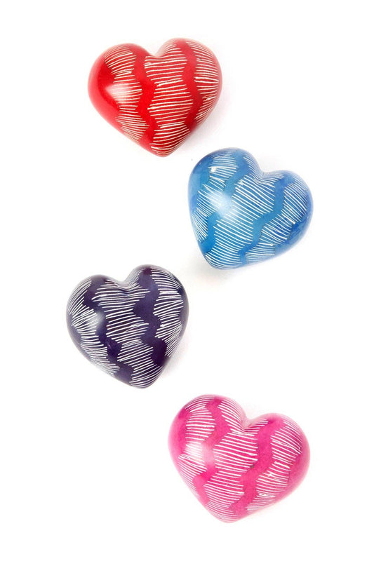 Dozen Heartbeat Soapstone Keepsake Hearts - Spiral Circle