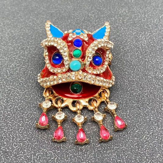 Dragon Parade Brooch - Spiral Circle