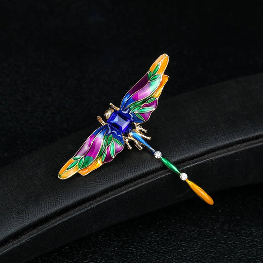 Dragonfly Brooch - Spiral Circle