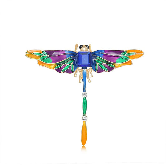 Dragonfly Brooch - Spiral Circle