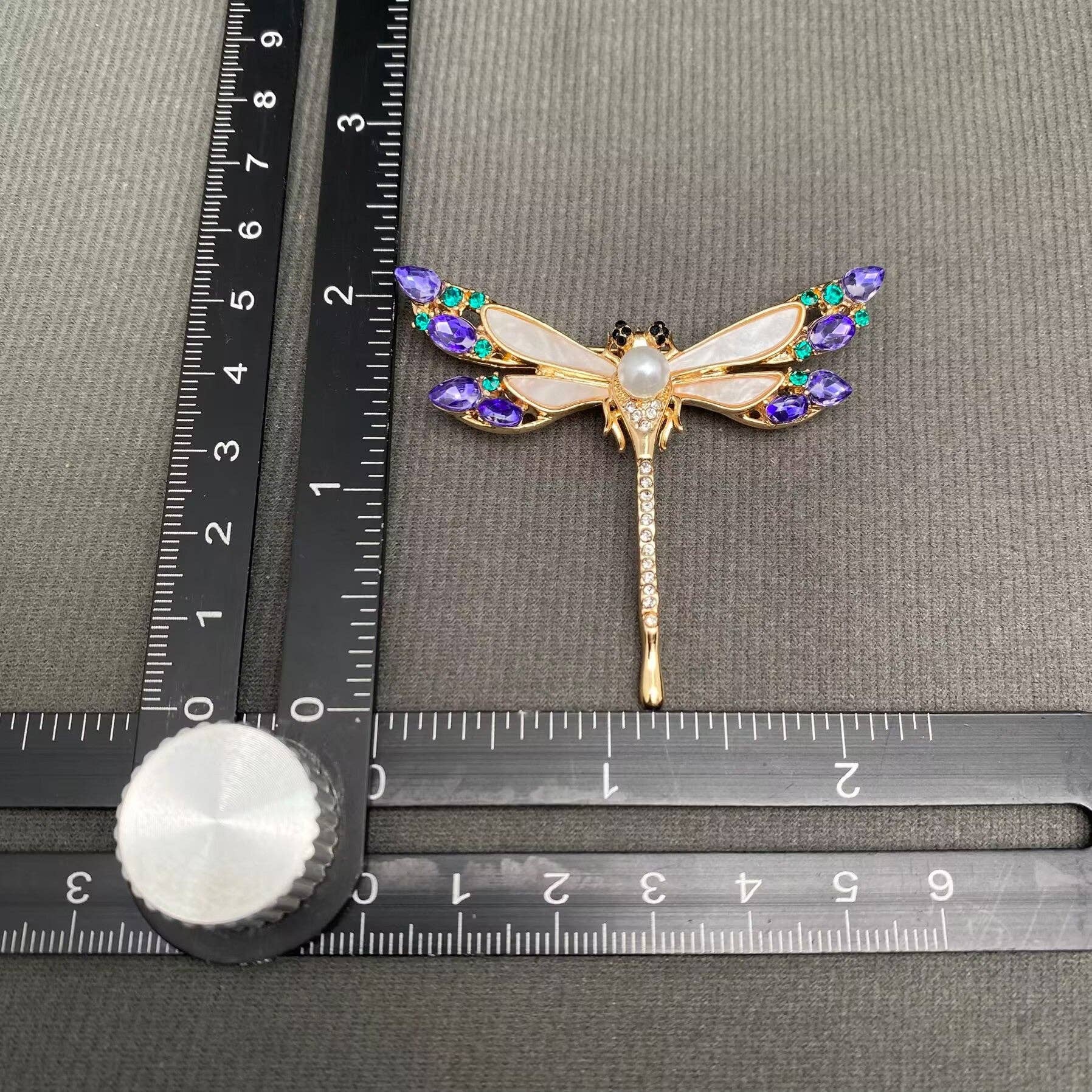 Dragonfly Brooch - Spiral Circle