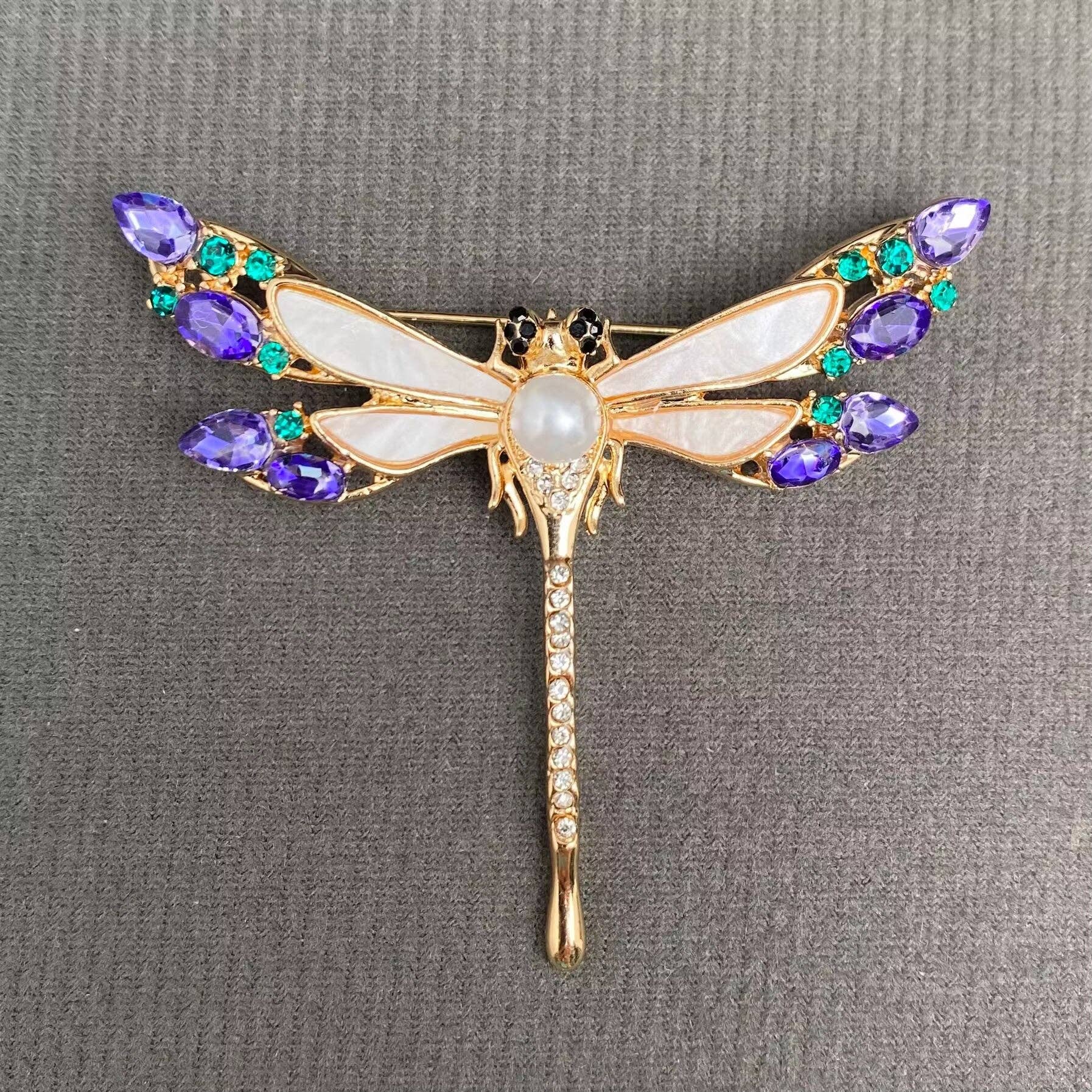 Dragonfly Brooch - Spiral Circle