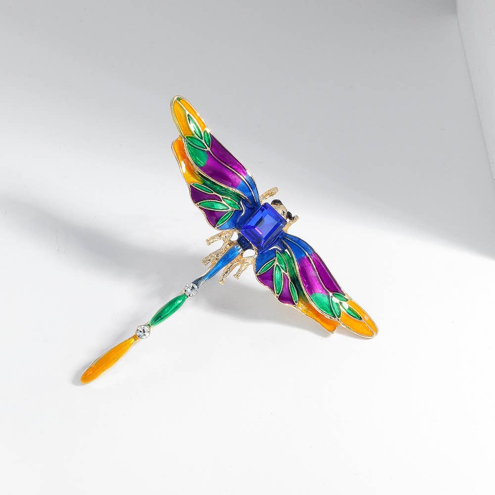 Dragonfly Brooch - Spiral Circle