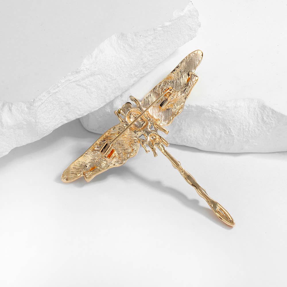 Dragonfly Brooch - Spiral Circle