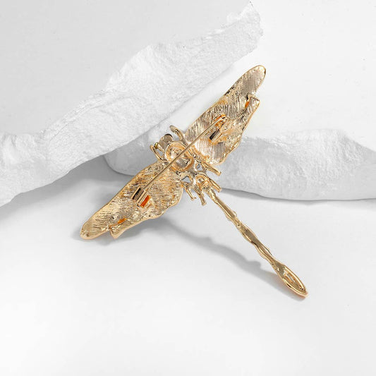 Dragonfly Brooch - Spiral Circle