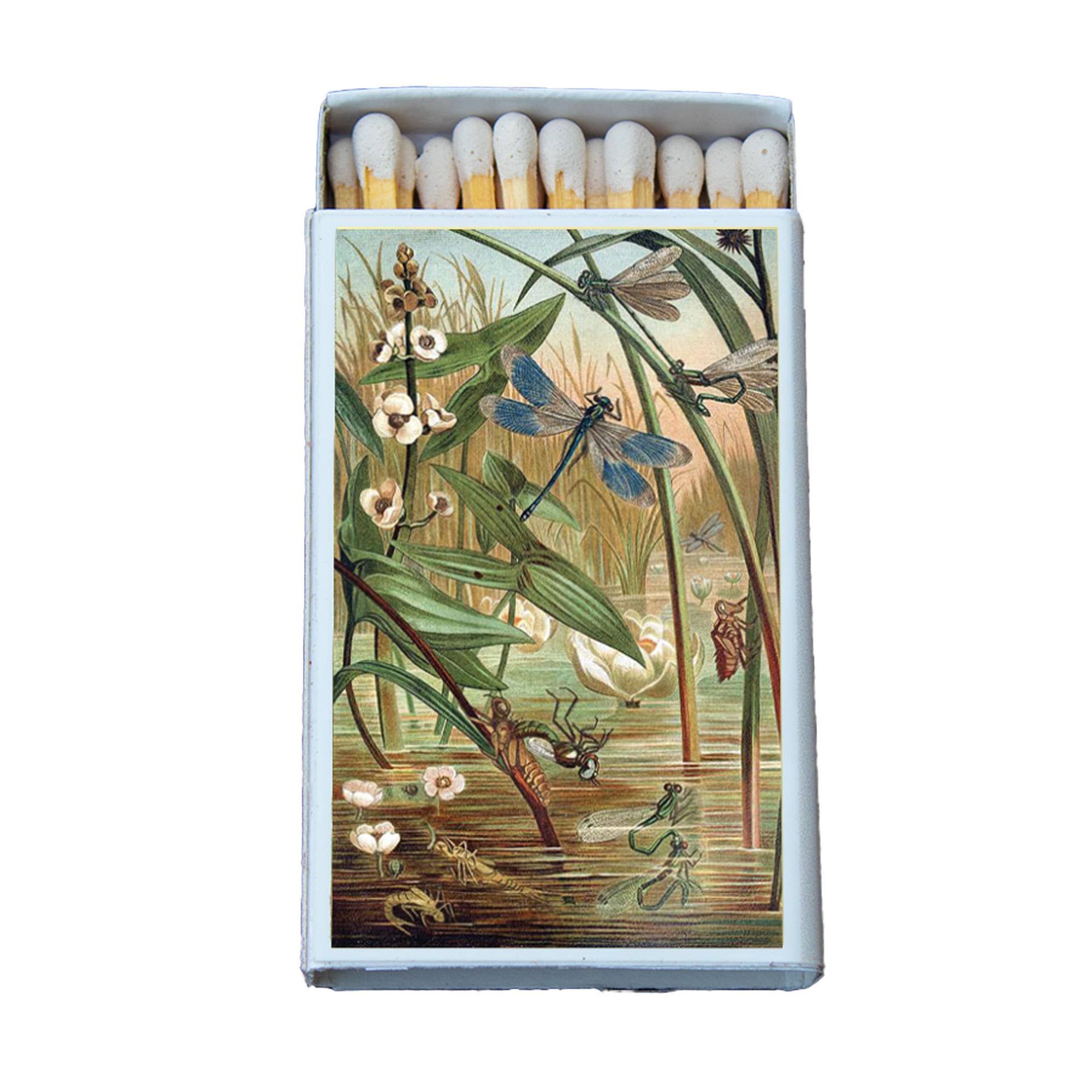 Dragonfly Illustration Matchbox | Matches - Spiral Circle