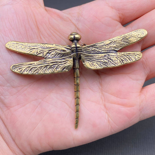 Dragonfly Large | Brass Figurine - Spiral Circle