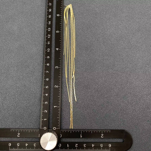 Dual Style Long Chain Tassel Earrings - Spiral Circle