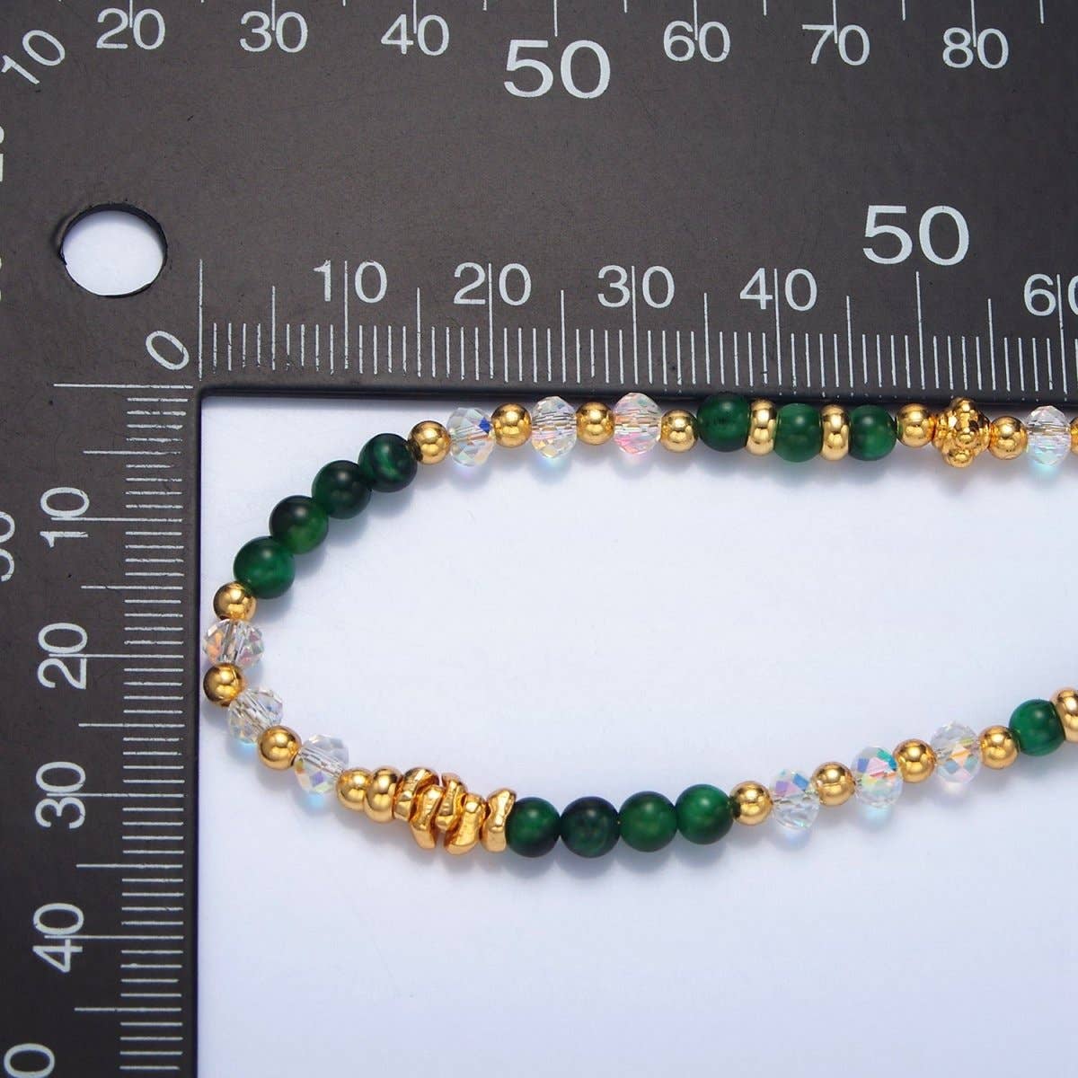 24K Gemstone Multifaceted Necklace