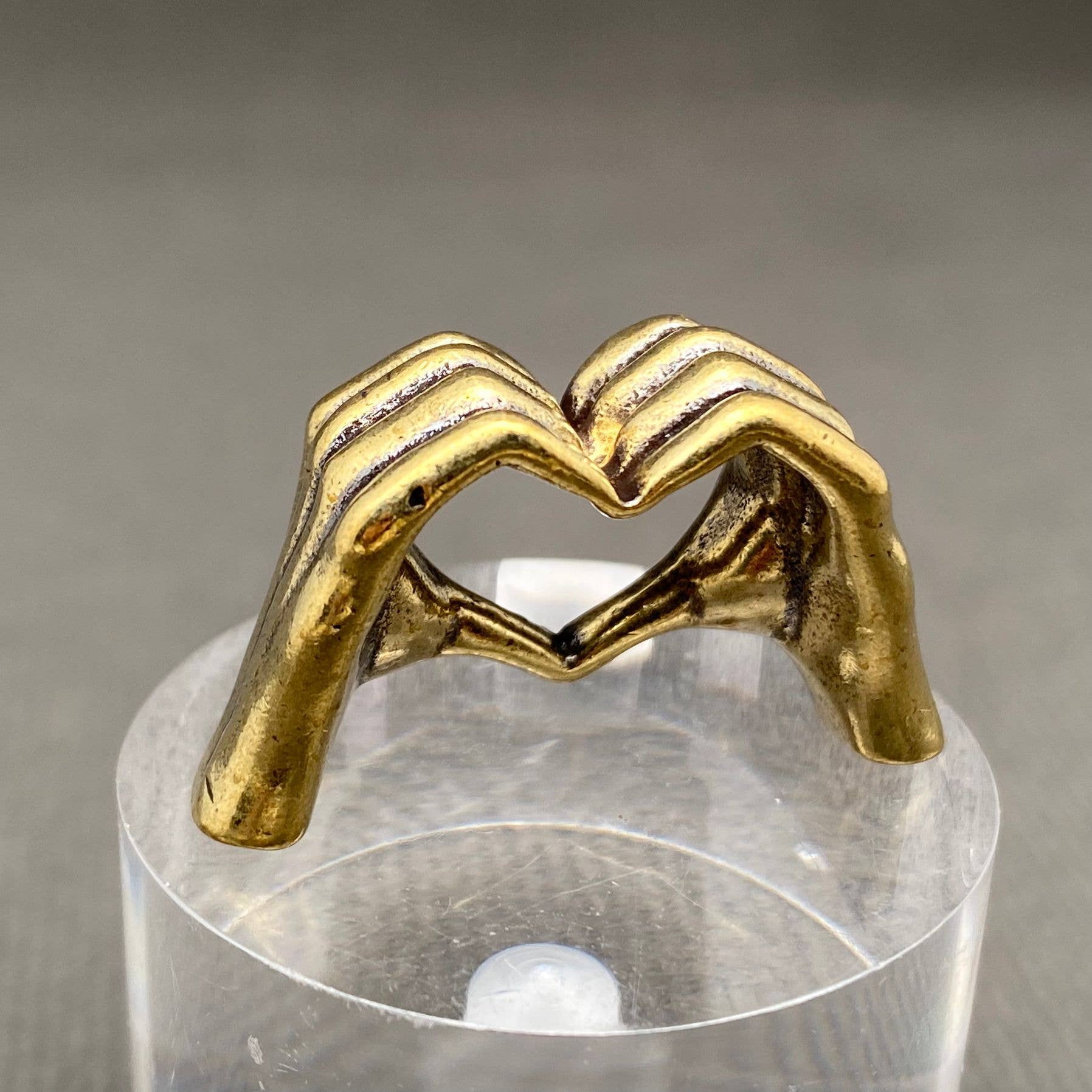 Hand Heart Gesture Brass Crafts Desktop Ornaments